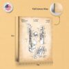 Saxophone patent canvas - gallery wrapped canvas edge detail