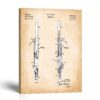 Bassoon patent canvas print - 1964 instrument design by Crossroads Home Decor