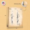 Bassoon patent canvas - gallery wrapped canvas edge detail