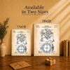 Stellar compass patent canvas print - Made in USA family-owned nautical wall art