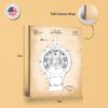 C2601C-8-11X14 Marine telegraph patent print - gallery wrapped canvas edge detail