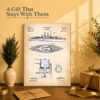 C2604C-2-11x14-1 Navy battleship patent canvas print gift for a naval history buff or veteran