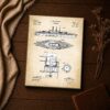 C2604C-4-11x14-1 1900 war ship patent drawing close-up - naval engineering line art detail