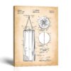 Punching Bag Patent Canvas Print - Vintage Home Gym Wall Art by Crossroads Home Decor