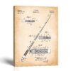 Billiard Cue Patent Canvas Print - Vintage Game Room Wall Art by Crossroads Home Decor