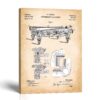 Billiard Table canvas print - 1900 Patent Drawing by Crossroads Home Decor