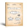 Canoe construction patent canvas print - vintage hull wall art by Crossroads Home Decor