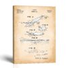 Fishing lure canvas print - 1969 Patent Drawing by Crossroads Home Decor