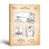 Ice resurfacing machine patent canvas print by Crossroads Home Decor