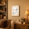 Ice resurfacing machine canvas wall art displayed in a den