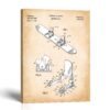 Snowboard patent canvas print - vintage winter sports wall art by Crossroads Home Decor