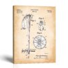 Ski Pole patent canvas print - Vintage 1934 Blueprint by Crossroads Home Decor