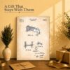 Soccer goal patent canvas print gift for a player or coach