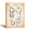 Body surfing suit patent canvas print - 1991 patent drawing by Crossroads Home Decor