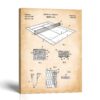 Tennis court patent canvas print - vintage sports wall art by Crossroads Home Decor