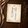 Cricket bat patent drawing canvas print - vintage cricket inspirational wall art