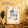 Horse jumping patent canvas print gift for a rider or trainer