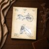 Vintage equestrian wall art - bridle patent print closeup