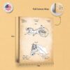 Bridle patent art - gallery wrapped canvas edge detail