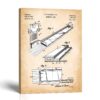Bowling alley patent canvas print - 1940 patent drawing by Crossroads Home Decor