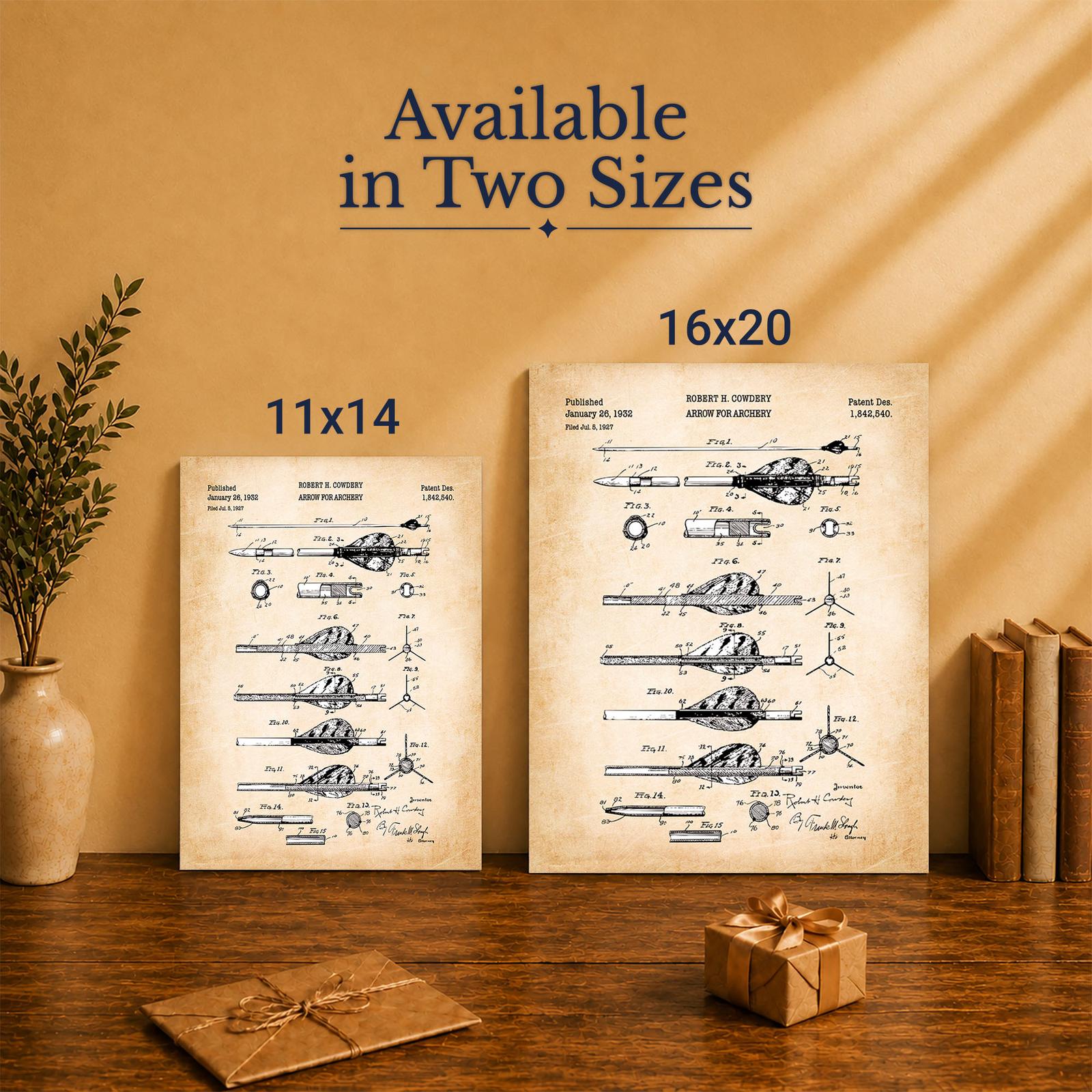 Steel arrow patent wall art - Made in USA family-owned vintage decor