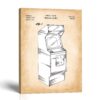 Arcade cabinet canvas print - 1978 patent drawing by Crossroads Home Decor