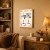 Joystick patent canvas wall art displayed in a game room