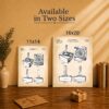 Joystick patent canvas print - Made in USA family-owned game room wall art
