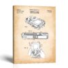 Handheld video game canvas print - 1993 patent drawing by Crossroads Home Decor
