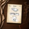 Handheld video game patent print close-up - vintage handheld system wall art detail