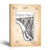 Steinway piano frame canvas print - 1885 Patent Drawing by Crossroads Home Decor