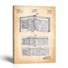 Accounting book patent canvas print - 1919 cash book patent print by Crossroads Home Decor
