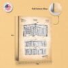 Accounting book patent print - gallery wrapped canvas edge detail