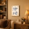 Accounting machine patent canvas wall art displayed in a home office
