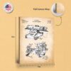 Accounting machine patent print - gallery wrapped canvas edge detail