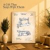 Sewing machine patent print gift for the quilter or collector in your life