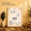 Judge gavel canvas print gift - patent wall art for a judge or attorney