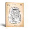 Court reporter patent canvas print - 1943 shorthand machine patent drawing by Crossroads Home Decor