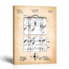 Briefcase patent canvas print - 1921 brief case patent drawing by Crossroads Home Decor
