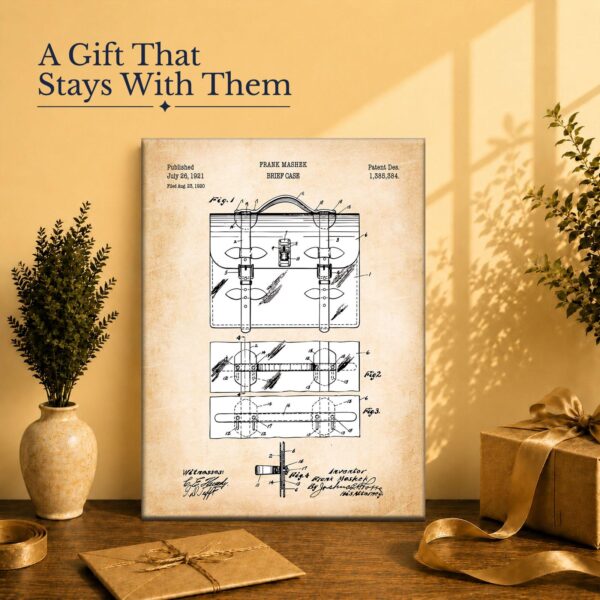 Briefcase canvas print gift - wall art for an attorney or law-office gift