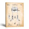 Laundry room canvas print - Clothes Wringer Patent Drawing by Crossroads Home Decor