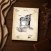 C2674C-4-11x14-1 Washing machine patent drawing canvas print - vintage laundry inspirational wall art