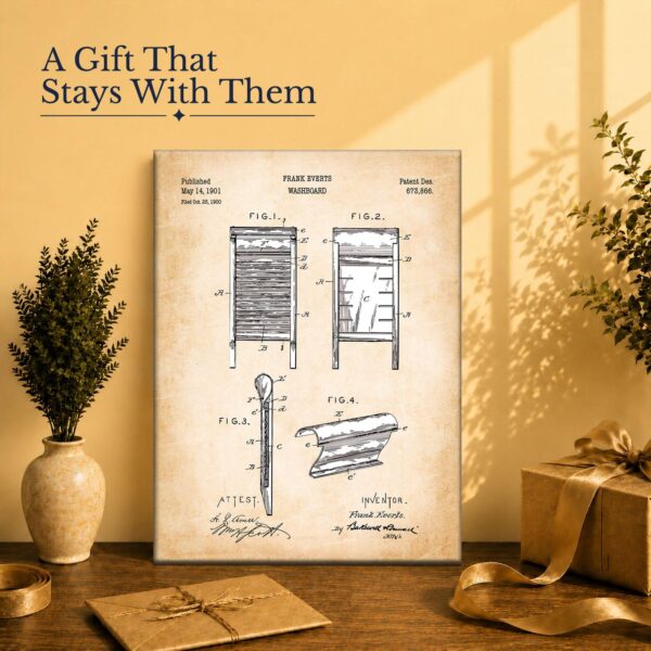 Washboard gift - canvas print for antique-tool collectors