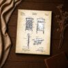 Washboard patent drawing canvas print - vintage laundry inspirational wall art