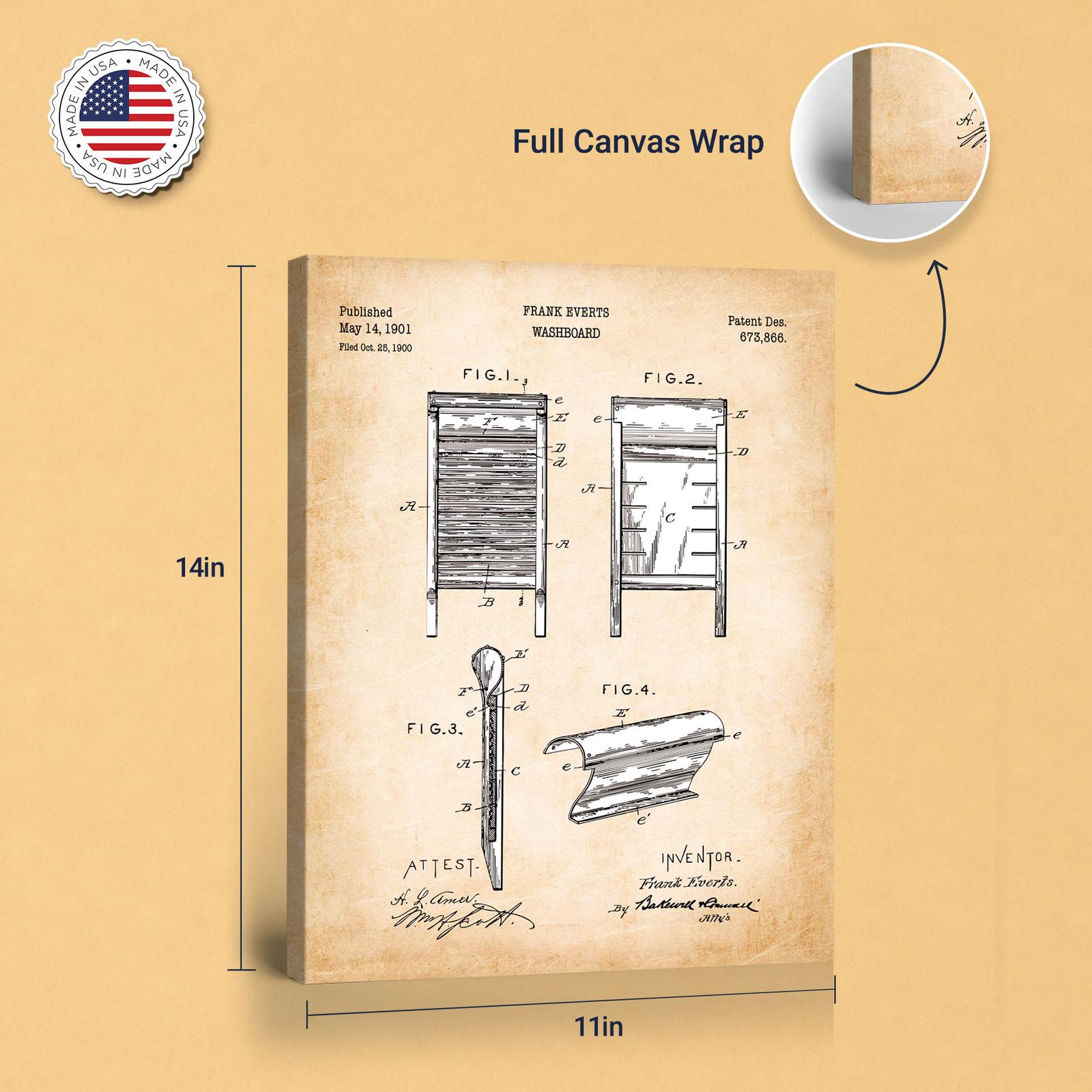 Washboard canvas print - gallery wrapped canvas edge detail