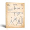 50 cal rifle patent canvas print - semi-automatic rifle design sheet by Crossroads Home Decor