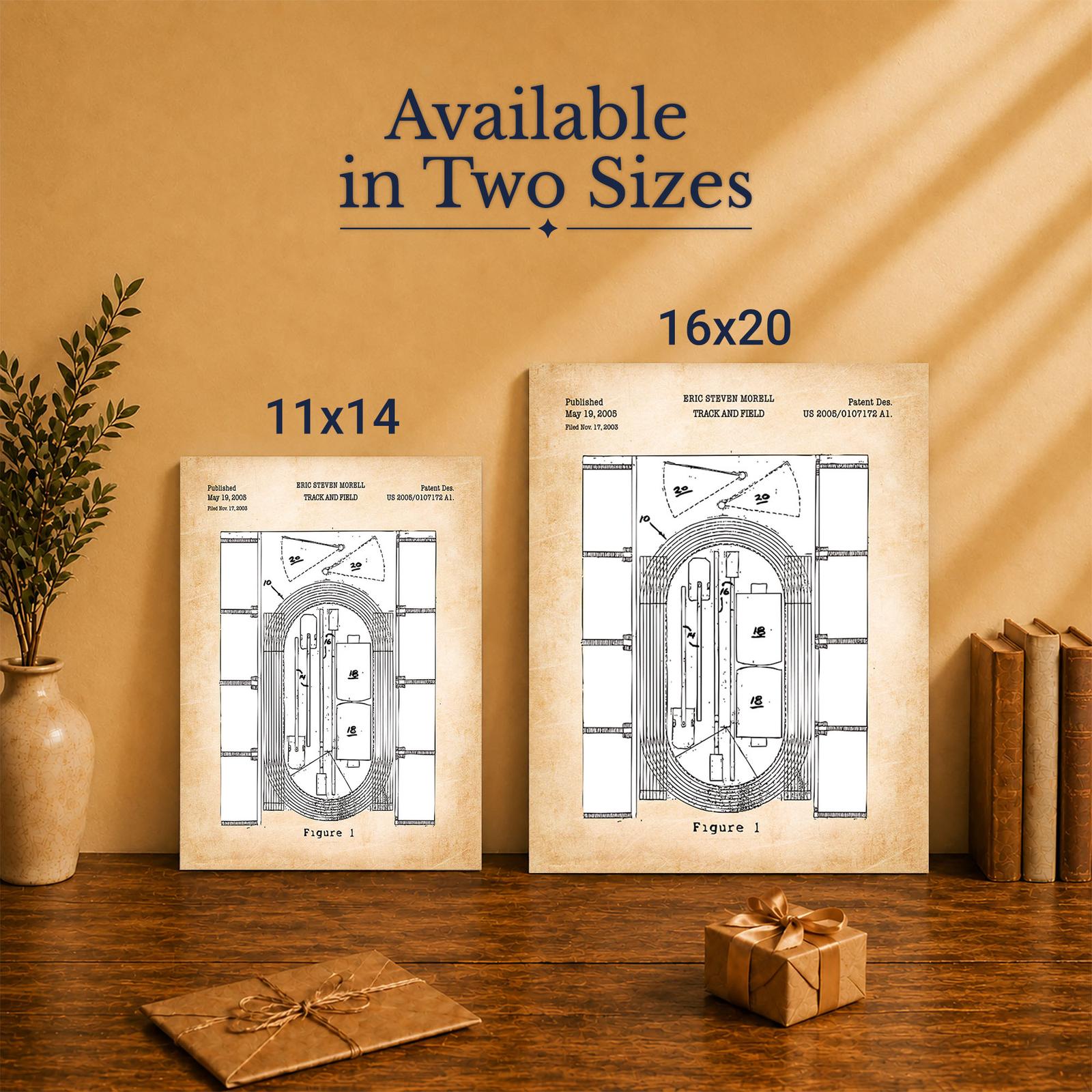 Track and field canvas print, Made in USA family-owned wall art