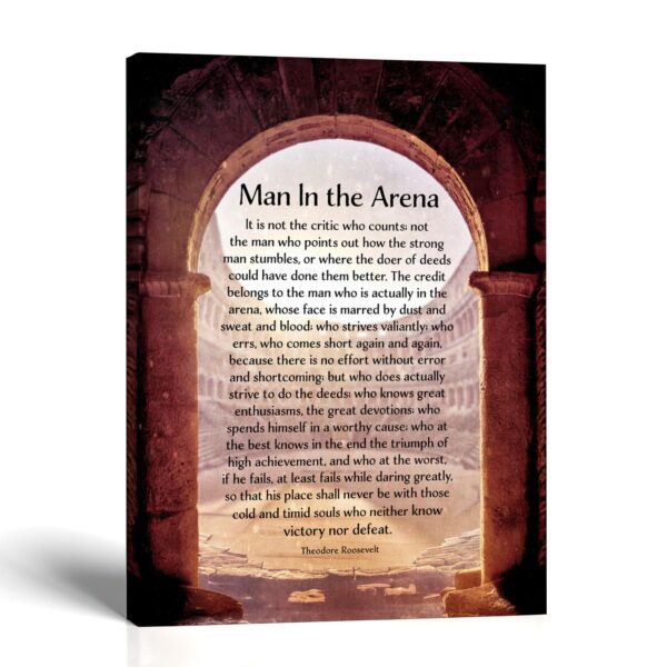 Man in the arena canvas print - The Man in the Arena by Crossroads Home Decor