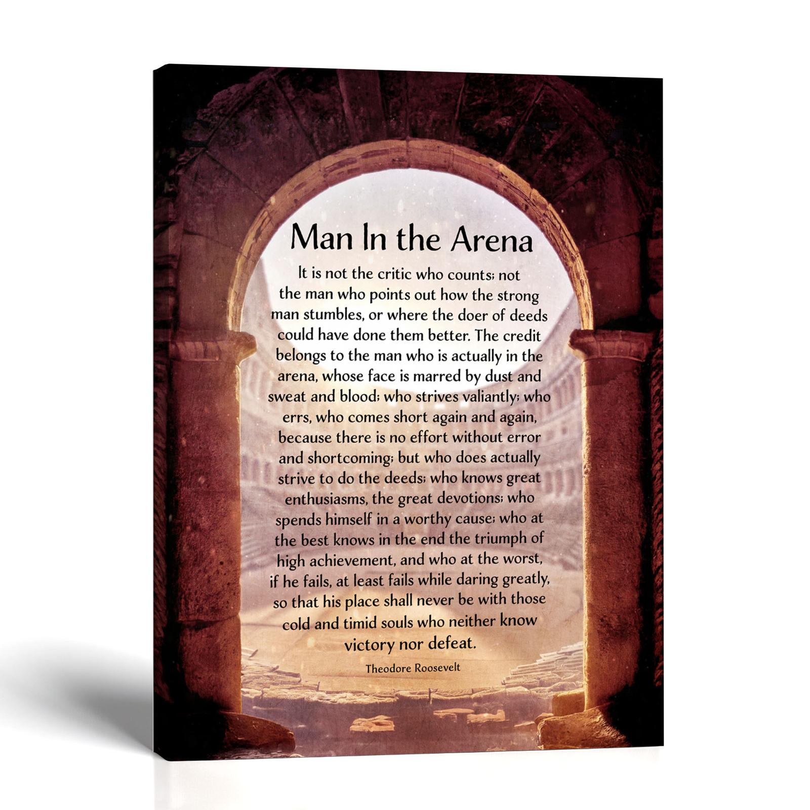 Man in the arena canvas print - The Man in the Arena by Crossroads Home Decor