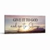 Give It to God and Go to Sleep canvas print - Mountain Sunset panoramic by Crossroads Home Decor